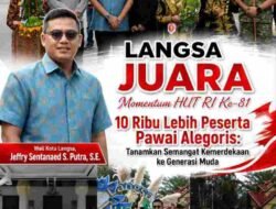 Meriah! 10.003 Pelajar Ikuti Pawai Alegoris HUT RI ke-81 di Kota Langsa