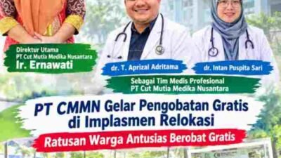 PT CMMN Gelar Pengobatan Gratis di Implasmen Relokasi Ratusan Warga Antusias Berobat Gratis